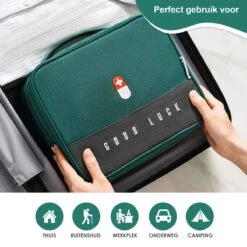 Good Luck EHBO-tas - EHBO-tas - Toilettas - Groen - Waterdicht - Multifunctioneel - Draagbaar 13 Good Luck EHBO-tas - EHBO-tas - Toilettas - Groen - Waterdicht - Multifunctioneel - Draagbaar -Winkel Voor Ehbo-Apparatuur 1200x1200 107