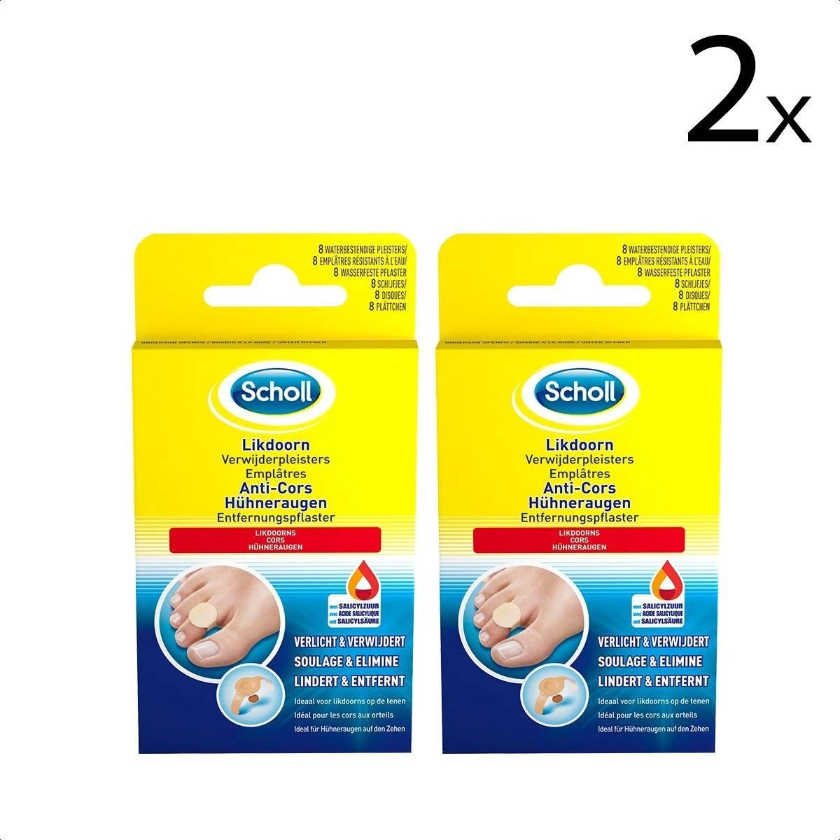 Scholl Likdoornpleisters - Waterproof - 8 Stuks X2 2 Scholl Likdoornpleisters - Waterproof - 8 Stuks X2 - Afbeelding 2