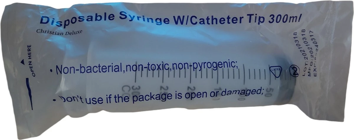 Christian Deluxe - Injectiespuit - Doseerspuit - Spuit Met Extra Lange Tuit - 300 Ml 2 Christian Deluxe - Injectiespuit - Doseerspuit - Spuit Met Extra Lange Tuit - 300 Ml - Afbeelding 2