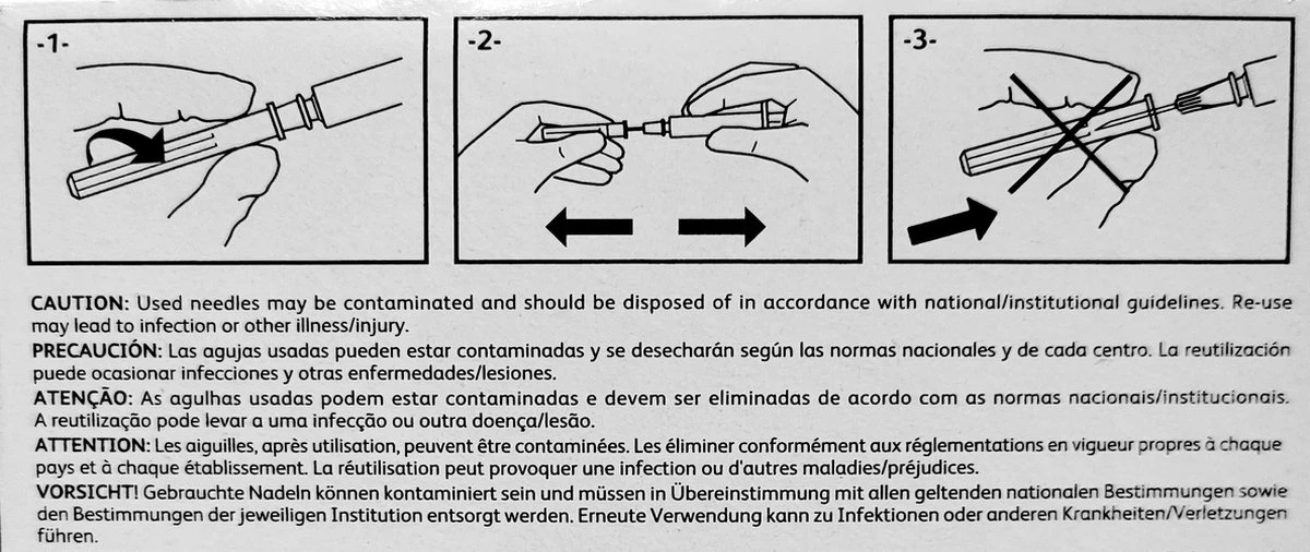 BD Microlance - Injectienaald - 0,6 X 25mm - 100 St. - Blauw - Nr.16 - 23G X 1" (Steriele Naalden) 3 BD Microlance - Injectienaald - 0,6 X 25mm - 100 St. - Blauw - Nr.16 - 23G X 1" (Steriele Naalden) - Afbeelding 3