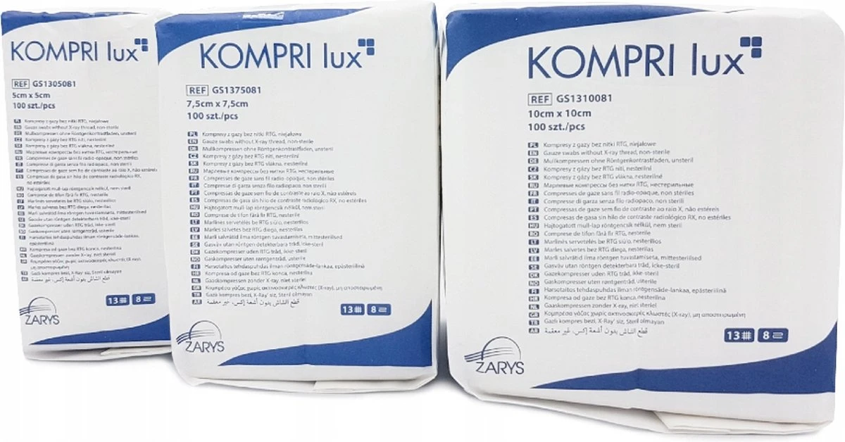 Kompressen 5 X 5 Cm 100 Stuk - Gaaskompressen - Niet Steriele Gaasjes - Vlieskompressen Komprilux 2 Kompressen 5 X 5 Cm 100 Stuk - Gaaskompressen - Niet Steriele Gaasjes - Vlieskompressen Komprilux - Afbeelding 2