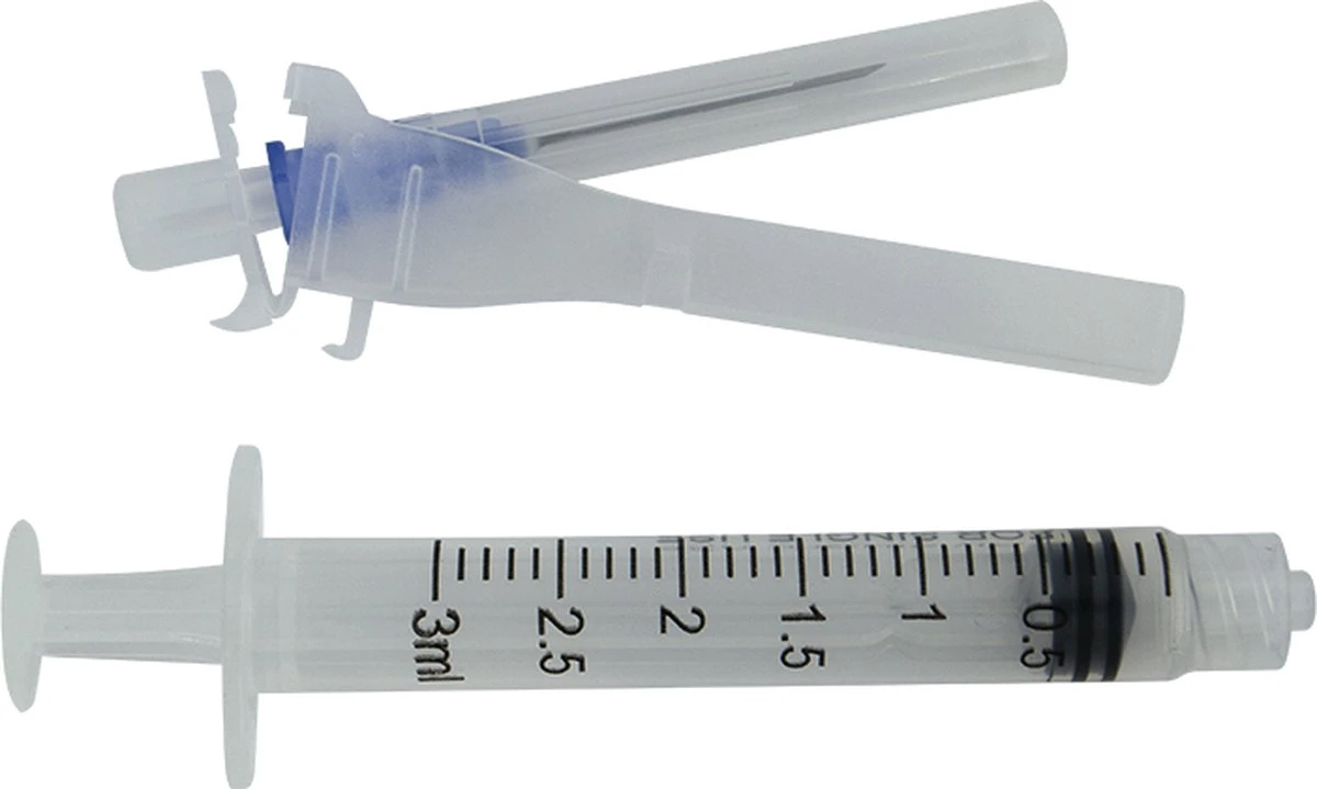 IVROU Steriele Injectiespuit 3ML X 100 Stuks - Doseerspuit Met Maataanduiding En Naald - Injectie Spuit - Injectienaald - Wegwerp Spuit - Individueel Verpakt 1 IVROU Steriele Injectiespuit 3ML X 100 Stuks - Doseerspuit Met Maataanduiding En Naald - Injectie Spuit - Injectienaald - Wegwerp Spuit - Individueel Verpakt