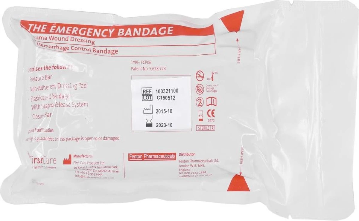 Emergency Bandage 10cm - Traumazwachtel 3 Emergency Bandage 10cm - Traumazwachtel - Afbeelding 3