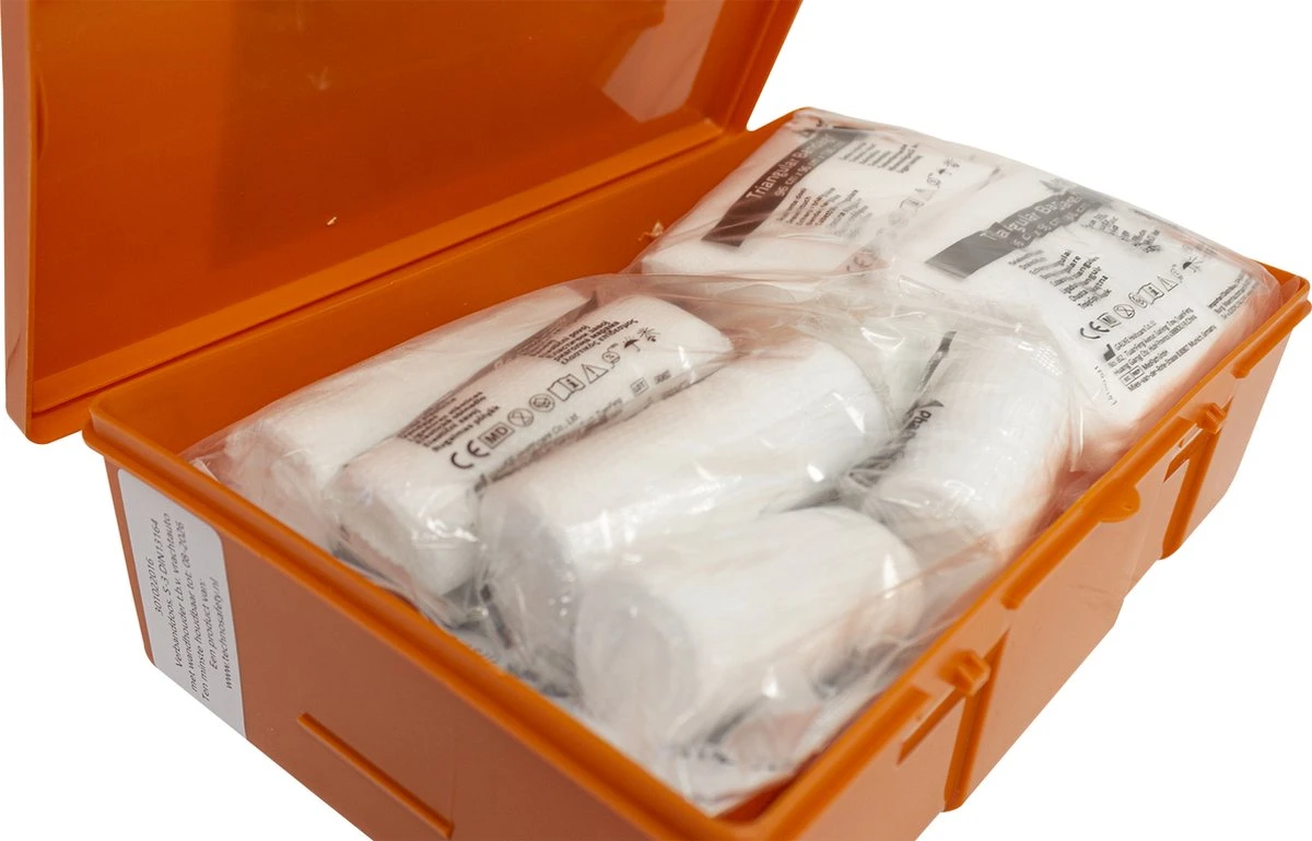 Technosafety Verbanddoos + Wandhouder - EHBO Set - Internationaal Goedgekeurd - Verbandkast - First Aid Kit 2 Technosafety Verbanddoos + Wandhouder - EHBO Set - Internationaal Goedgekeurd - Verbandkast - First Aid Kit - Afbeelding 2