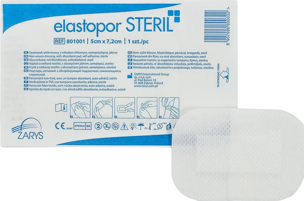 Eilandpleisters - Wondpleisters - Eilandpleisters 5 X 7.2cm - Elastopor STERIL - Wondpleisters - Wondgenezing Pleisters - Rechthoekige Pleister - 100 Stuks 3 Eilandpleisters - Wondpleisters - Eilandpleisters 5 X 7.2cm - Elastopor STERIL - Wondpleisters - Wondgenezing Pleisters - Rechthoekige Pleister - 100 Stuks - Afbeelding 3