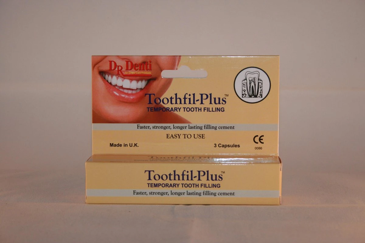 Noodvulling Toothfil-Plus Van Dr. Denti Extra Sterk 1 Noodvulling Toothfil-Plus Van Dr. Denti Extra Sterk