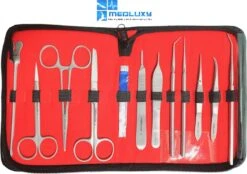 MEDLUXY - Dissectie Set Met 11 Instrumenten (ontledingsset, Ontleden) Anatomie| Biologie (student, Hobby)