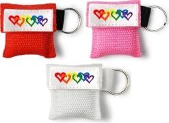 Merkloos 3x Kiss Of Life - Beademingsmasker - Rainbow Love - Assorti