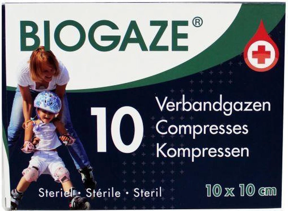 Biogaze Verbandgazen 10x10cm 10 St 7 Biogaze Verbandgazen 10x10cm 10 St - Afbeelding 7
