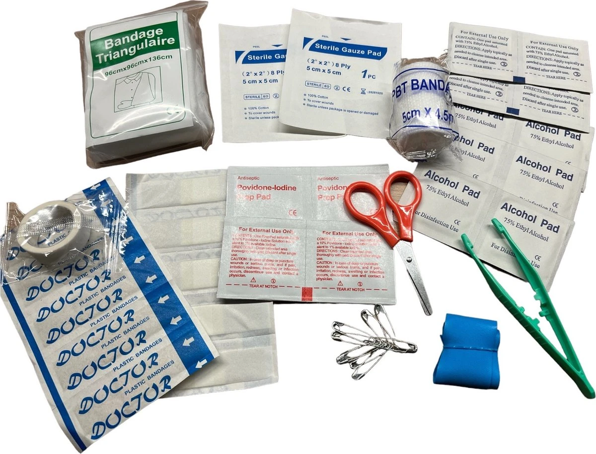Medies - EHBO-kit Met 42 Onderdelen - EHBO Koffer - Verbanddoos - EVA Case - Waterafstotend Met Lanyard - 20x13x5,5cm 7 Medies - EHBO-kit Met 42 Onderdelen - EHBO Koffer - Verbanddoos - EVA Case - Waterafstotend Met Lanyard - 20x13x5,5cm - Afbeelding 7