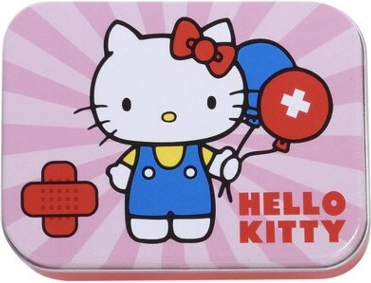 Hello Kitty Pink Pleister 24 Stuks - Metalen Doos Kinderpleisters - Officieel Gelicentieerd Bewaarblik - Waterafstotend En Vuilwerend 1 Hello Kitty Pink Pleister 24 Stuks - Metalen Doos Kinderpleisters - Officieel Gelicentieerd Bewaarblik - Waterafstotend En Vuilwerend