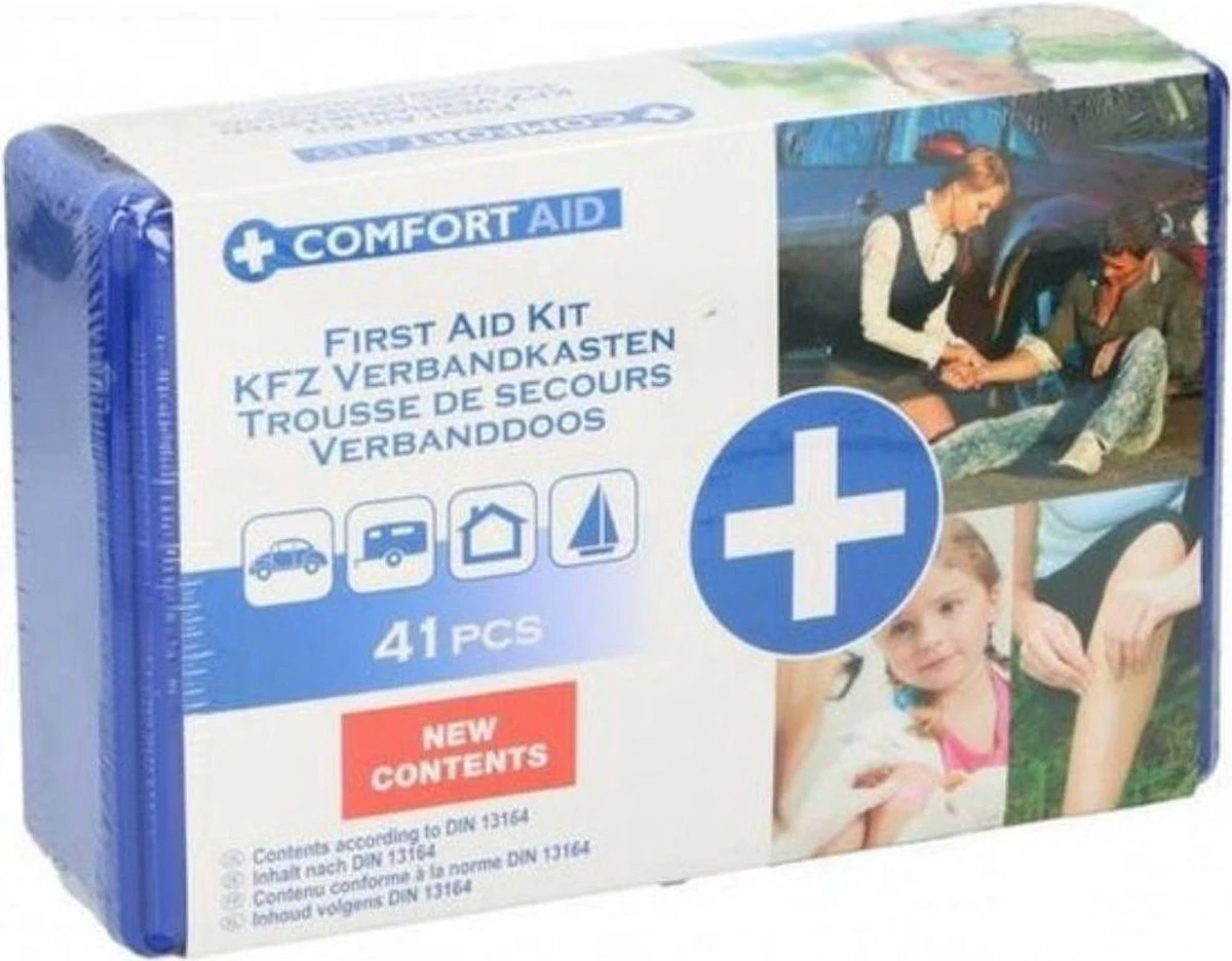 Comfort Aid Verbanddoos - 41-delig - EHBO Koffer - EHBO Doos - Verbandtrommel - Voor Thuis - Auto 1 Comfort Aid Verbanddoos - 41-delig - EHBO Koffer - EHBO Doos - Verbandtrommel - Voor Thuis - Auto