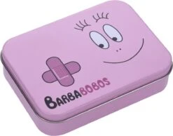Barbapapa Pleister 24 Stuks - Metalen Doos Kinderpleisters - Officieel Gelicentieerd Bewaarblik - Waterafstotend En Vuilwerend