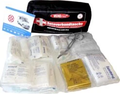 Wundmed Autoverbanddoos - 44 Delig - Zwartkleurig - EHBO Doos - Verbanddoos Auto - Verbanddoos Bedrijven - EHBO-kit -Winkel Voor Ehbo-Apparatuur 1200x943