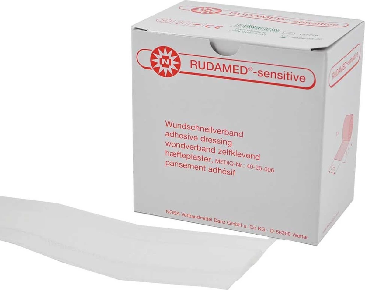 Rudamed Wondpleisters Sensitive 5x6cm Op Rol 1 Rudamed Wondpleisters Sensitive 5x6cm Op Rol