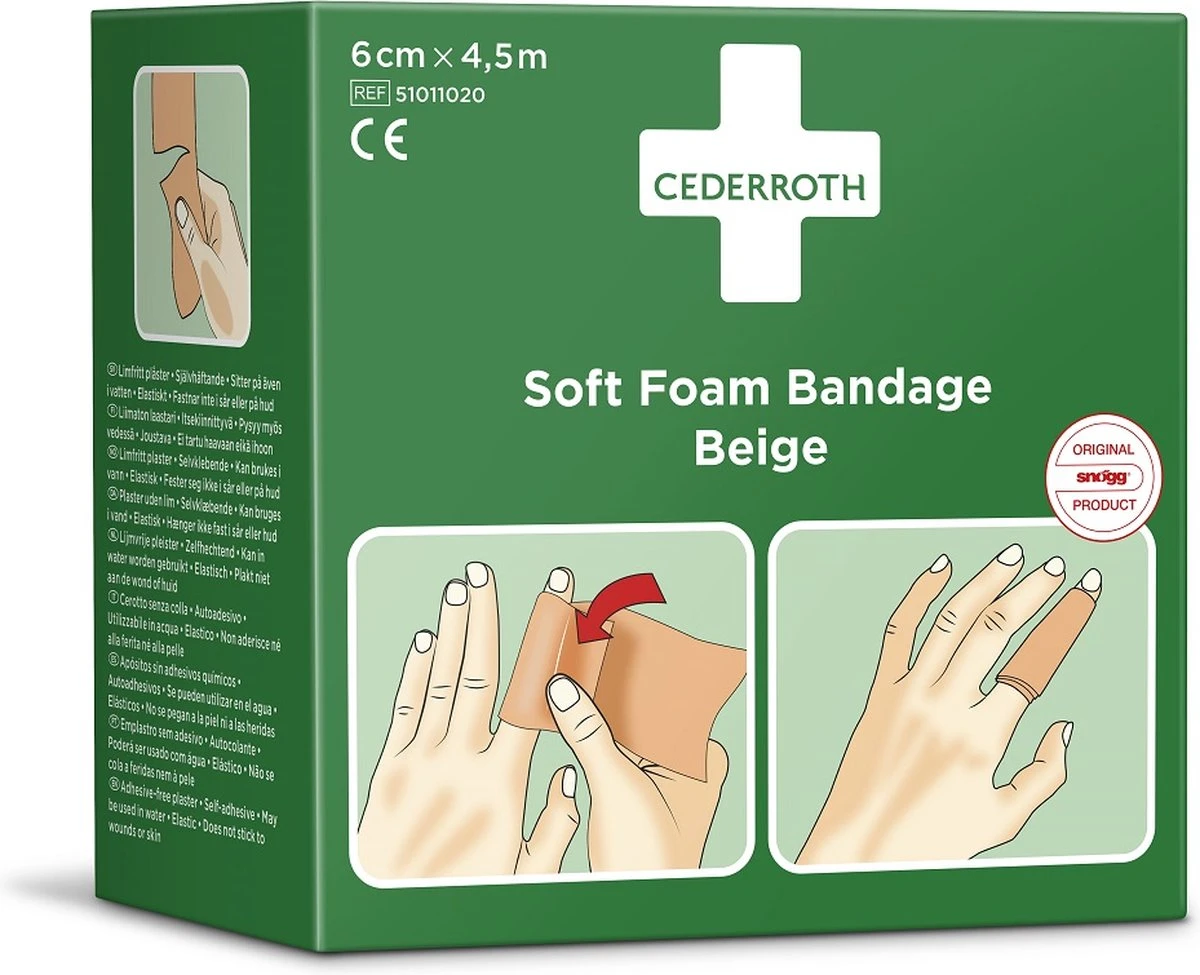 CEDERROTH / Snogg - Soft Next - Beige - Zelfklevende Hechtpleister - Pleister - Beige - 6 Cm X 450 Cm 2 CEDERROTH / Snogg - Soft Next - Beige - Zelfklevende Hechtpleister - Pleister - Beige - 6 Cm X 450 Cm - Afbeelding 2