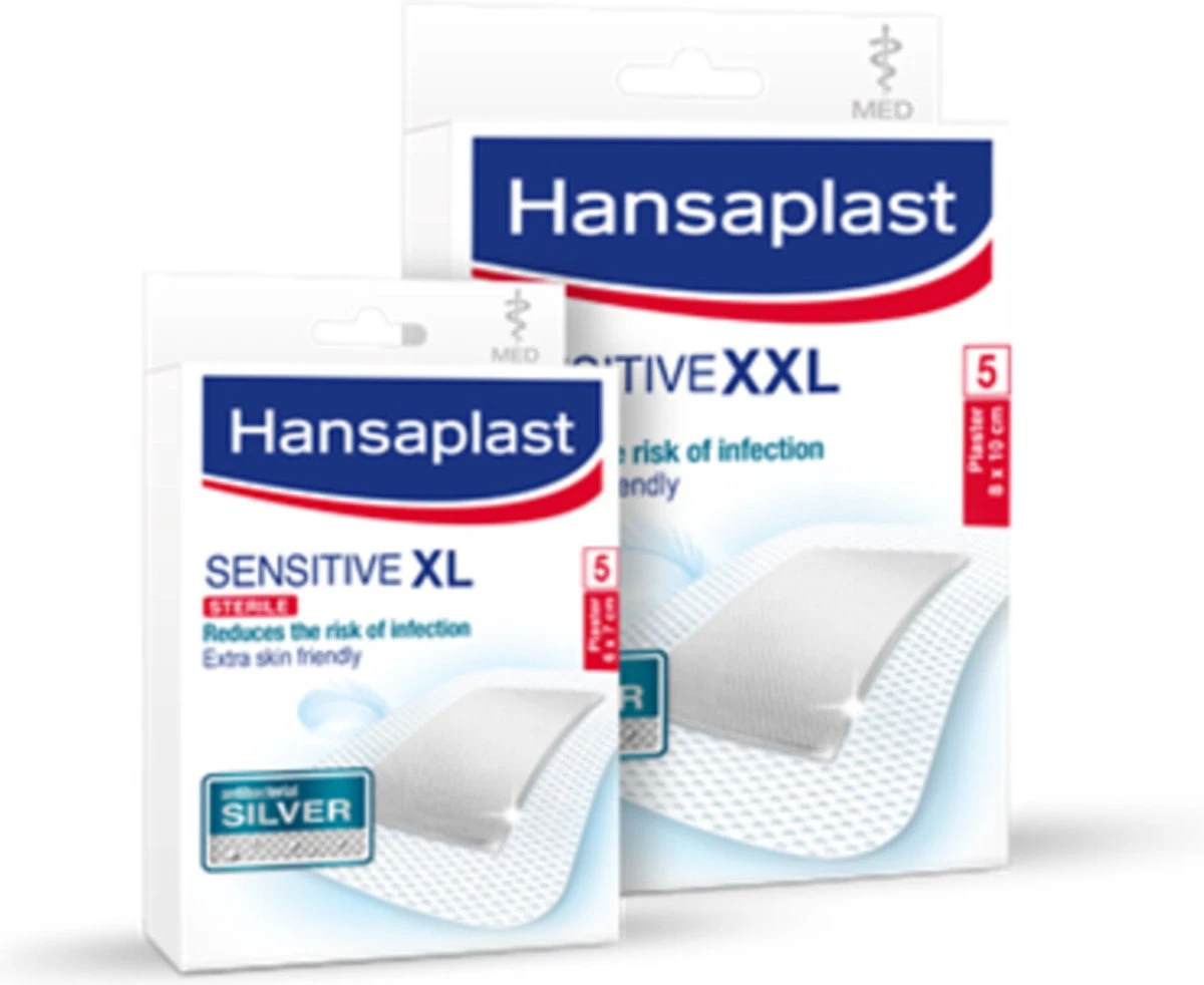 Hansaplast Sensitive Antibacterieel Zilver Pleisters XXL- 5 Stuks 2 Hansaplast Sensitive Antibacterieel Zilver Pleisters XXL- 5 Stuks - Afbeelding 2