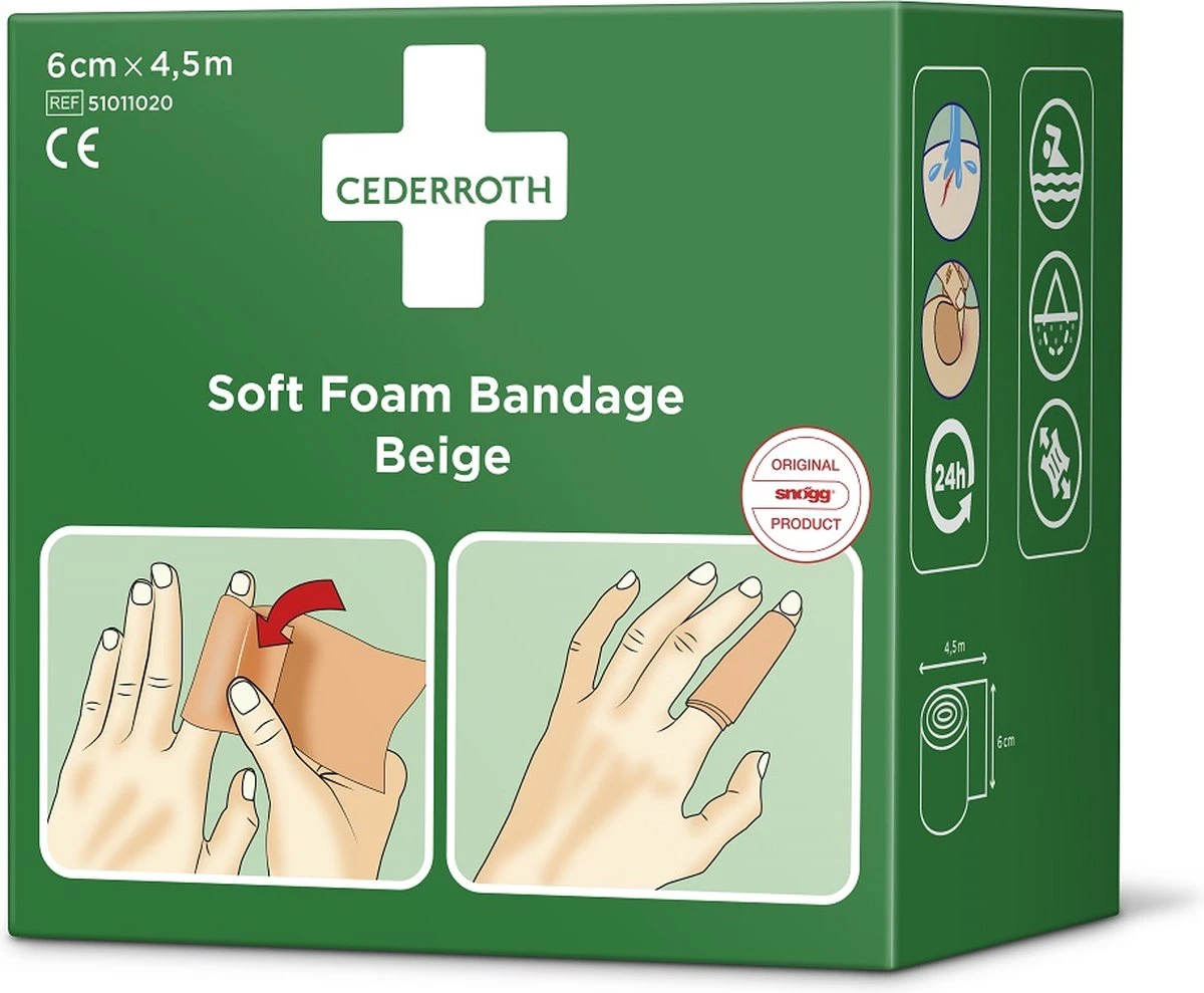 CEDERROTH / Snogg - Soft Next - Beige - Zelfklevende Hechtpleister - Pleister - Beige - 6 Cm X 450 Cm 4 CEDERROTH / Snogg - Soft Next - Beige - Zelfklevende Hechtpleister - Pleister - Beige - 6 Cm X 450 Cm - Afbeelding 4