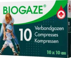 Biogaze Verbandgazen 10x10cm 10 St 11 Biogaze Verbandgazen 10x10cm 10 St -Winkel Voor Ehbo-Apparatuur 1200x993