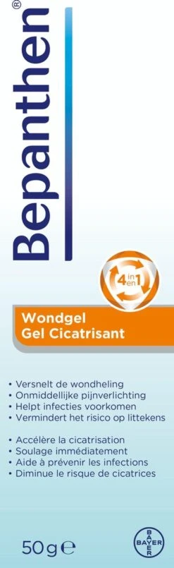 Bepanthen Wondgel - Vegan Hydrogel - Behandeling Van Kleine Wonden Zoals Snijwonden, Schaafwonden Of Brandwonden - 50 Gram