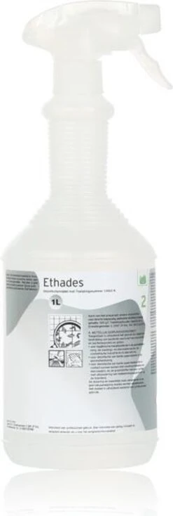 Ethades Desinfectie Spray 1l Spuitflacon (74% Ethanol) Toelatingsnummer 14065N -Winkel Voor Ehbo-Apparatuur 404x1200