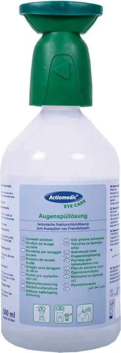Oogspoelfles - Oogspoeling - 500 Ml Met Sodium Chloride 0,9% -Winkel Voor Ehbo-Apparatuur 411x1200
