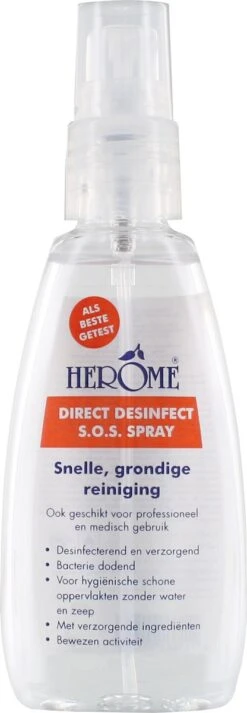 Herome 6-Pack Direct Desinfect Desinfectiespray - Desinfecterende Spray Met 80% Alcohol - Om Oppervlakten Te Desinfecteren - 6*75ml. 11 Herome 6-Pack Direct Desinfect Desinfectiespray - Desinfecterende Spray Met 80% Alcohol - Om Oppervlakten Te Desinfecteren - 6*75ml. -Winkel Voor Ehbo-Apparatuur 416x1200