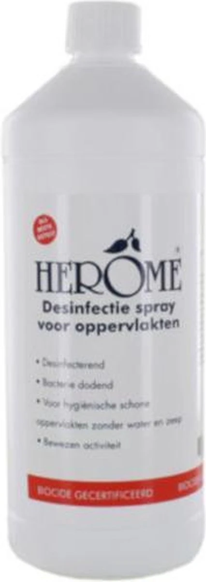Herome Direct Desinfect Desinfectiespray Spray Navulverpakking Parfumvrij - 80% Alcohol - Voor Desinfectie Van Oppervlakken En Handen - 1000ml. 1 Herome Direct Desinfect Desinfectiespray Spray Navulverpakking Parfumvrij - 80% Alcohol - Voor Desinfectie Van Oppervlakken En Handen - 1000ml.