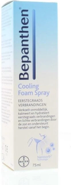 Bepanthen Cooling Foam Spray Bij Eerstegraads Verbranding En Lichte Verbranding Door De Zon (aftersun), 75 Ml -Winkel Voor Ehbo-Apparatuur 465x1200