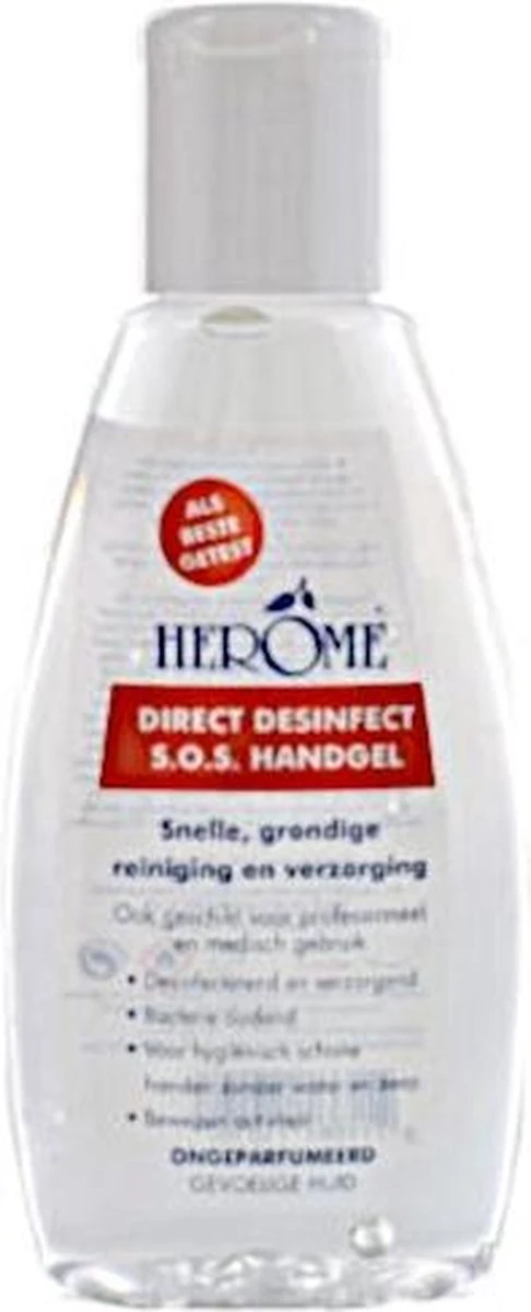 Herome Direct Desinfect Handgel Sensitive (Parfumvrij) - Desinfecterende Handgel Met 80% Alcohol - Beschermt Tegen Bacteriën En Droogt De Handen Niet Uit - 75ml. 7 Herome Direct Desinfect Handgel Sensitive (Parfumvrij) - Desinfecterende Handgel Met 80% Alcohol - Beschermt Tegen Bacteriën En Droogt De Handen Niet Uit - 75ml. - Afbeelding 7
