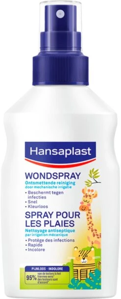 Hansaplast - Wondspray Kids - 100 Ml - Medisch Hulpmiddel -Winkel Voor Ehbo-Apparatuur 487x1200