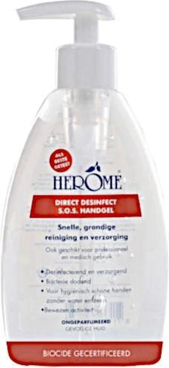 Herome Direct Desinfect Handgel Sensitive (Parfumvrij) - Desinfecterende Handgel Met 80% Alcohol - Beschermt Tegen Bacteriën En Droogt De Handen Niet Uit - 200ml. 9 Herome Direct Desinfect Handgel Sensitive (Parfumvrij) - Desinfecterende Handgel Met 80% Alcohol - Beschermt Tegen Bacteriën En Droogt De Handen Niet Uit - 200ml. - Afbeelding 9