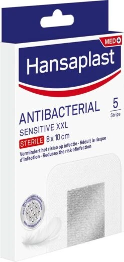 Hansaplast Sensitive Antibacterieel Zilver Pleisters XXL- 5 Stuks 18 Hansaplast Sensitive Antibacterieel Zilver Pleisters XXL- 5 Stuks -Winkel Voor Ehbo-Apparatuur 567x1200