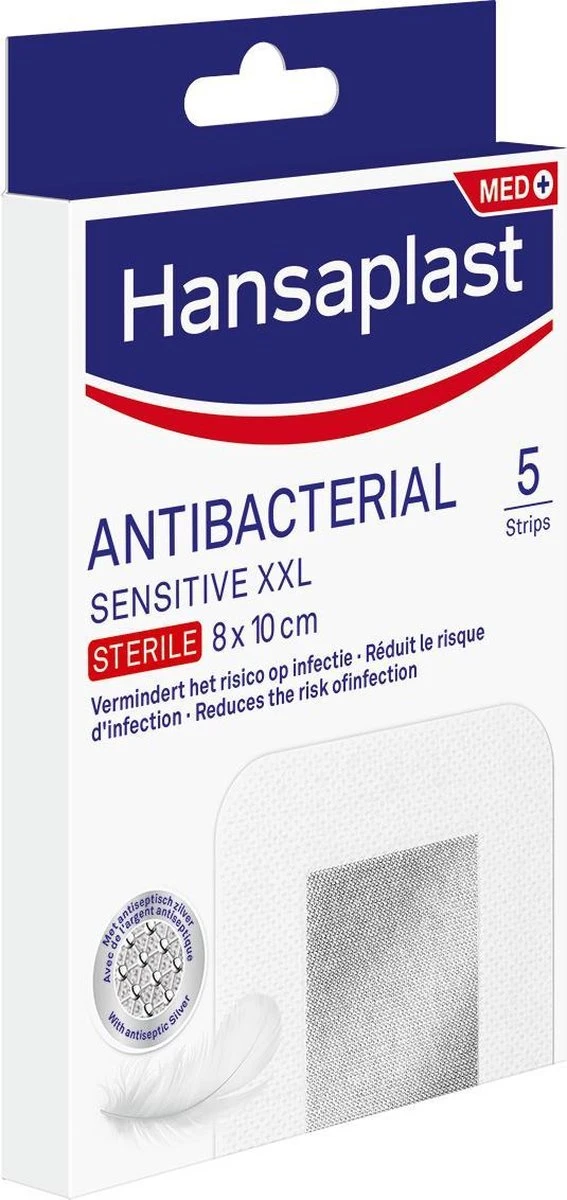 Hansaplast Sensitive Antibacterieel Zilver Pleisters XXL- 5 Stuks 9 Hansaplast Sensitive Antibacterieel Zilver Pleisters XXL- 5 Stuks - Afbeelding 9