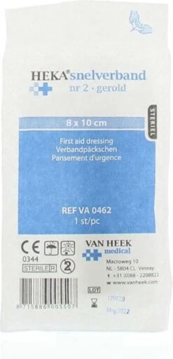Van Heek Snelverband Nr. 2 8x10cm - 1 St 5 Van Heek Snelverband Nr. 2 8x10cm - 1 St -Winkel Voor Ehbo-Apparatuur 579x1200