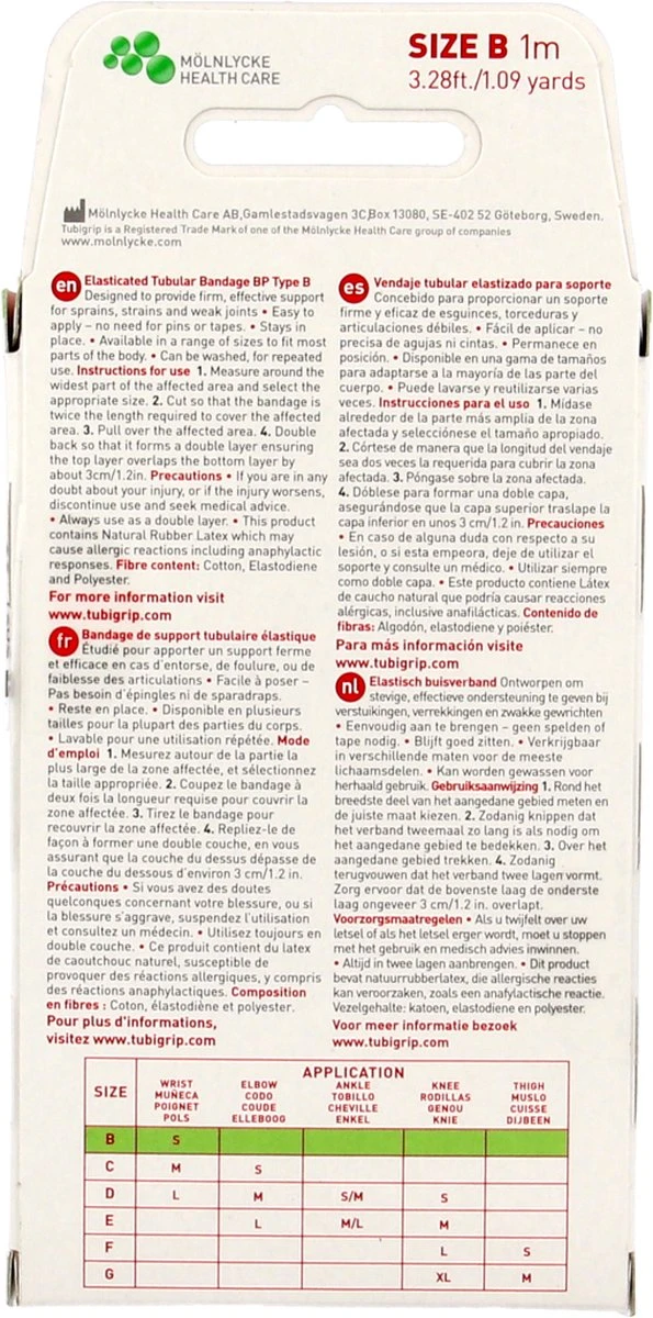 Tubigrip B - Wit - 1 Meter - Verband 3 Tubigrip B - Wit - 1 Meter - Verband - Afbeelding 3