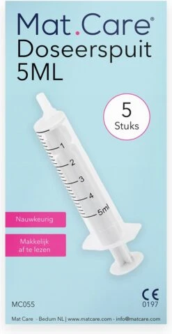 Mat Care Doseerspuit - Injectiespuit 5ml Set 5 Stuks