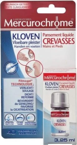 Mercurochrome Pleister Kloven 3,25 Ml