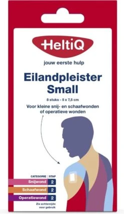 HeltiQ Eilandpleister Small 7,5 Cm X 5 Cm 8 Stuks