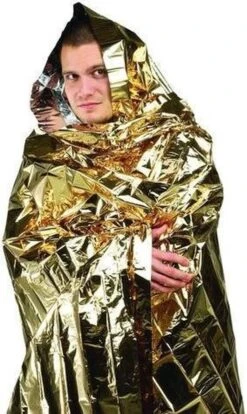 Reddingsdeken - Isolatiedeken - EHBO Deken- Reddingsdeken Goud/Zilver 160x210cm 6 Reddingsdeken - Isolatiedeken - EHBO Deken- Reddingsdeken Goud/Zilver 160x210cm -Winkel Voor Ehbo-Apparatuur 716x1200