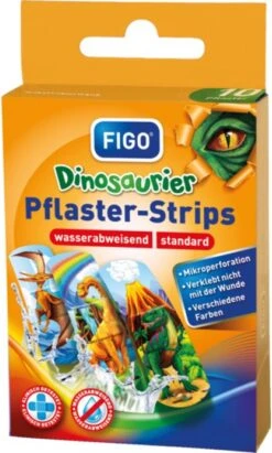 Kinder Pleisters - Dinosaurus - Waterafstotend - Print - Doosje 10 Stuks - Voordeel Set 2 Doosjes