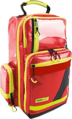 Ehbo Tas Aerocase - Eerste Hulp Rugtas Met Vakverdeling - Gecoat Waterafstotend Materiaal - Rood