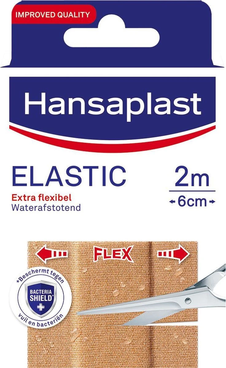Hansaplast Pleister – Elastic , 2mx6cm - 1 Stuks 1 Hansaplast Pleister – Elastic , 2mx6cm - 1 Stuks