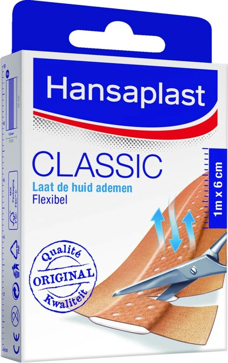 Hansaplast Classic Pleisters - 1m X 6cm 1 Hansaplast Classic Pleisters - 1m X 6cm