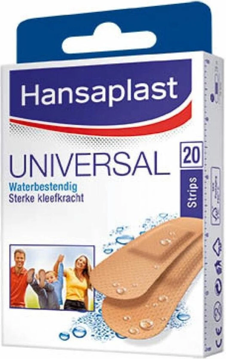 Hansaplast Universal Pleisters - 20 Strips 2 Hansaplast Universal Pleisters - 20 Strips - Afbeelding 2