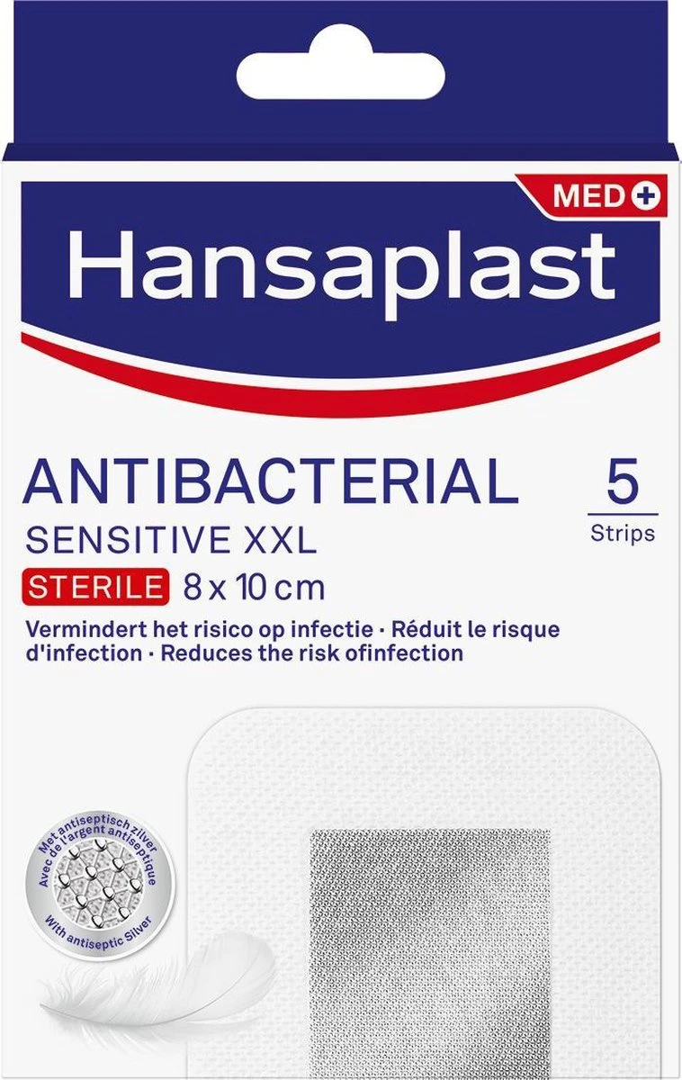 Hansaplast Sensitive Antibacterieel Zilver Pleisters XXL- 5 Stuks 7 Hansaplast Sensitive Antibacterieel Zilver Pleisters XXL- 5 Stuks - Afbeelding 7