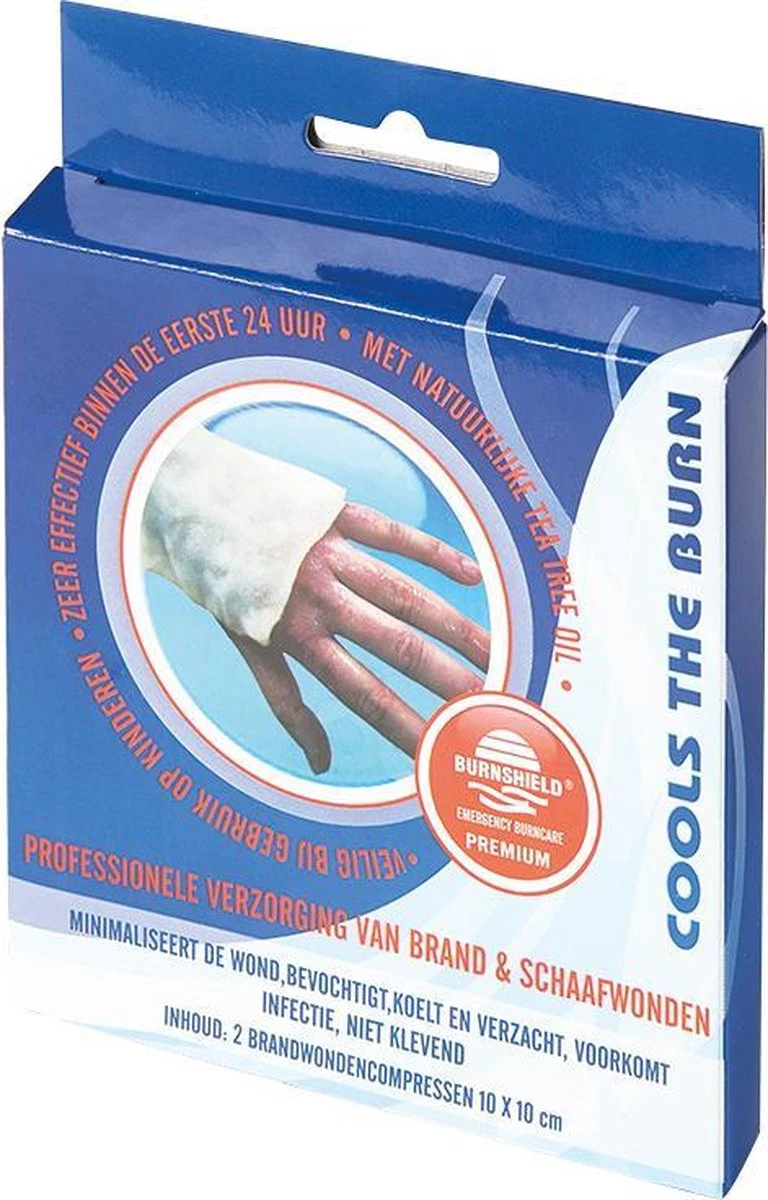Burnshield Twin Pack 10x10cm - Brandwondenkompressen Voor Brandwonden - Set Van 2 - Brandwondbehandeling - Verkoeling 2 Burnshield Twin Pack 10x10cm - Brandwondenkompressen Voor Brandwonden - Set Van 2 - Brandwondbehandeling - Verkoeling - Afbeelding 2