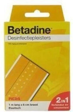 Betadine Desinfect - Pleisters 9 Betadine Desinfect - Pleisters -Winkel Voor Ehbo-Apparatuur 787x1200