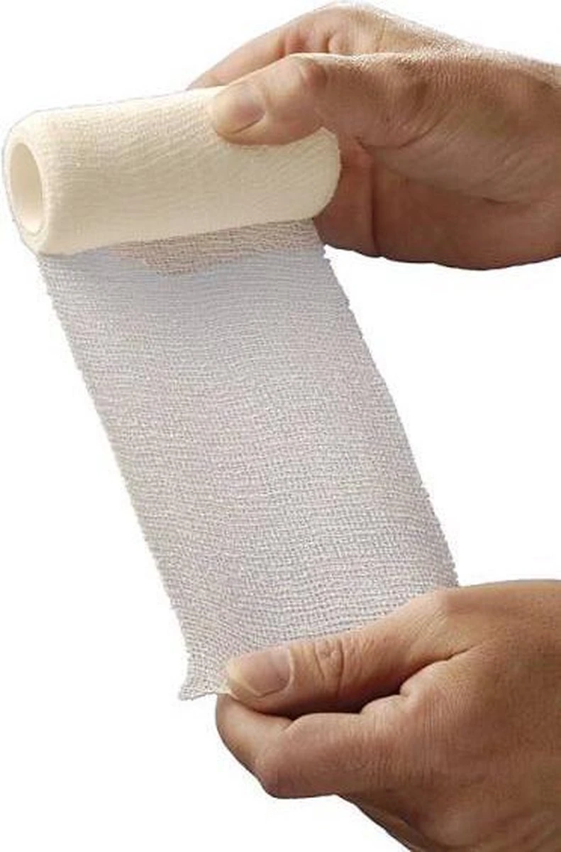 HEKA Plast Zelfklevend Elastische Fixatie Windsel 4 M X 8 Cm - 1 Stuk 1 HEKA Plast Zelfklevend Elastische Fixatie Windsel 4 M X 8 Cm - 1 Stuk