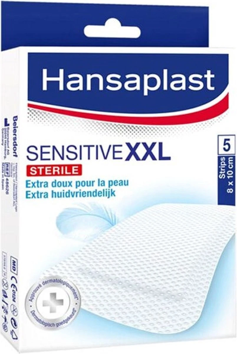 Hansaplast Sensitive Antibacterieel Zilver Pleisters XXL- 5 Stuks 10 Hansaplast Sensitive Antibacterieel Zilver Pleisters XXL- 5 Stuks - Afbeelding 10